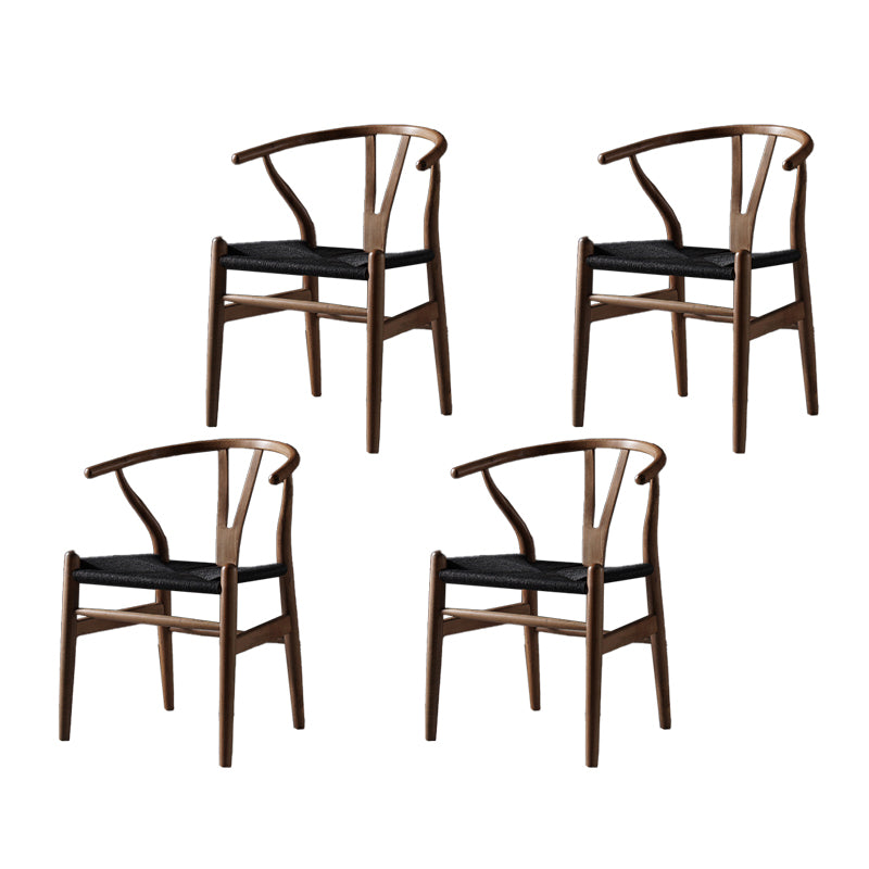 Silla de comedor de madera de estilo escandinavo Silla Wishbone con brazo