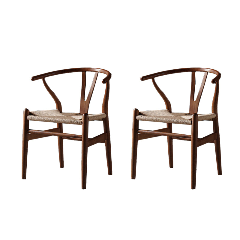 Silla de comedor de madera de estilo escandinavo Silla Wishbone con brazo