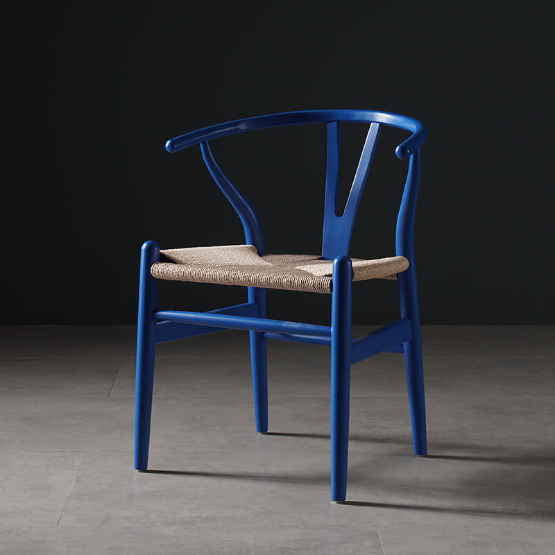 Silla de comedor de madera de estilo escandinavo Silla Wishbone con brazo