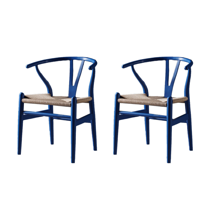 Silla de comedor de madera de estilo escandinavo Silla Wishbone con brazo