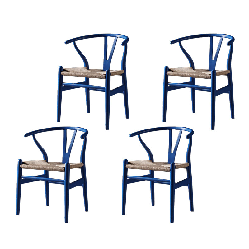 Silla de comedor de madera de estilo escandinavo Silla Wishbone con brazo
