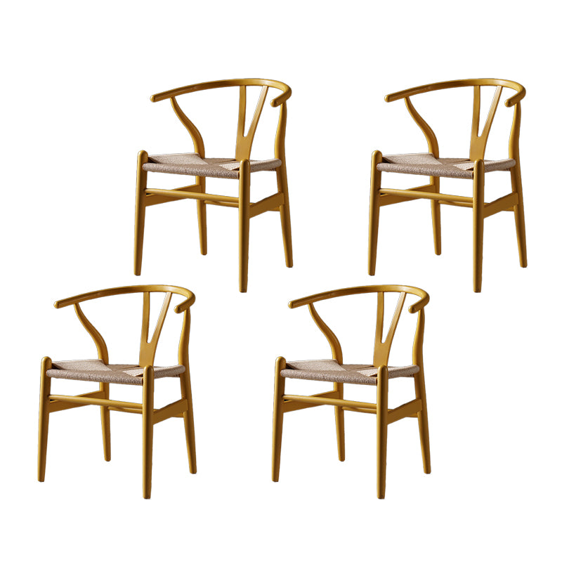 Silla de comedor de madera de estilo escandinavo Silla Wishbone con brazo