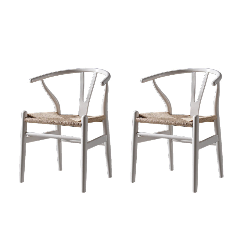 Silla de comedor de madera de estilo escandinavo Silla Wishbone con brazo