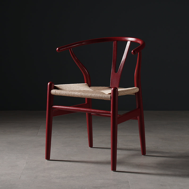 Silla de comedor de madera de estilo escandinavo Silla Wishbone con brazo