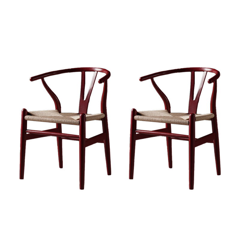 Silla de comedor de madera de estilo escandinavo Silla Wishbone con brazo