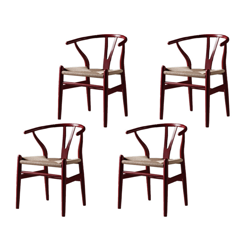 Silla de comedor de madera de estilo escandinavo Silla Wishbone con brazo
