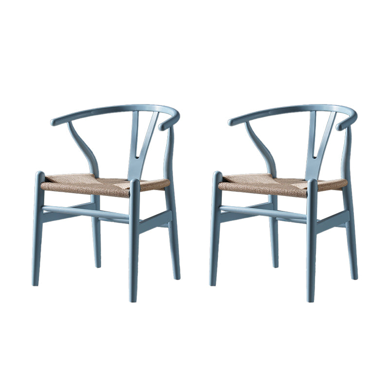 Silla de comedor de madera de estilo escandinavo Silla Wishbone con brazo