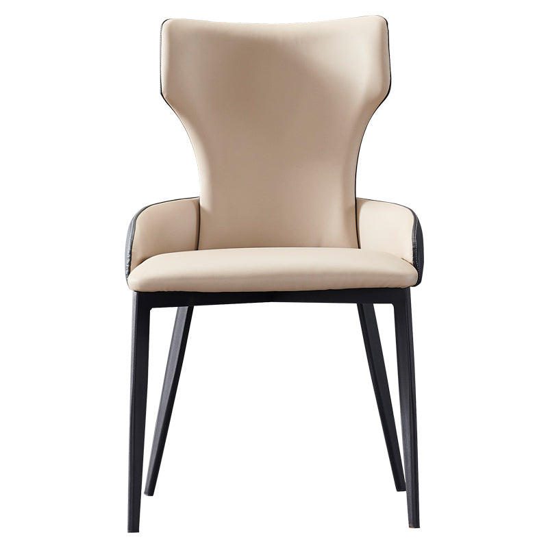 Industrial Metal Dining Room Chairs Arm PU Leather Dining Chairs for Restaurant Use