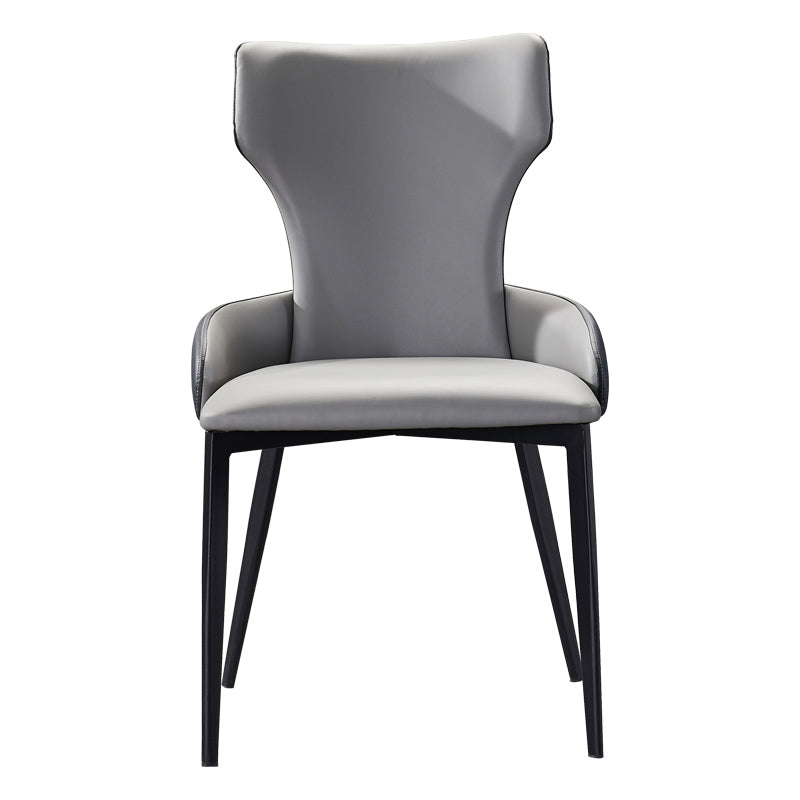Industrial Metal Dining Room Chairs Arm PU Leather Dining Chairs for Restaurant Use