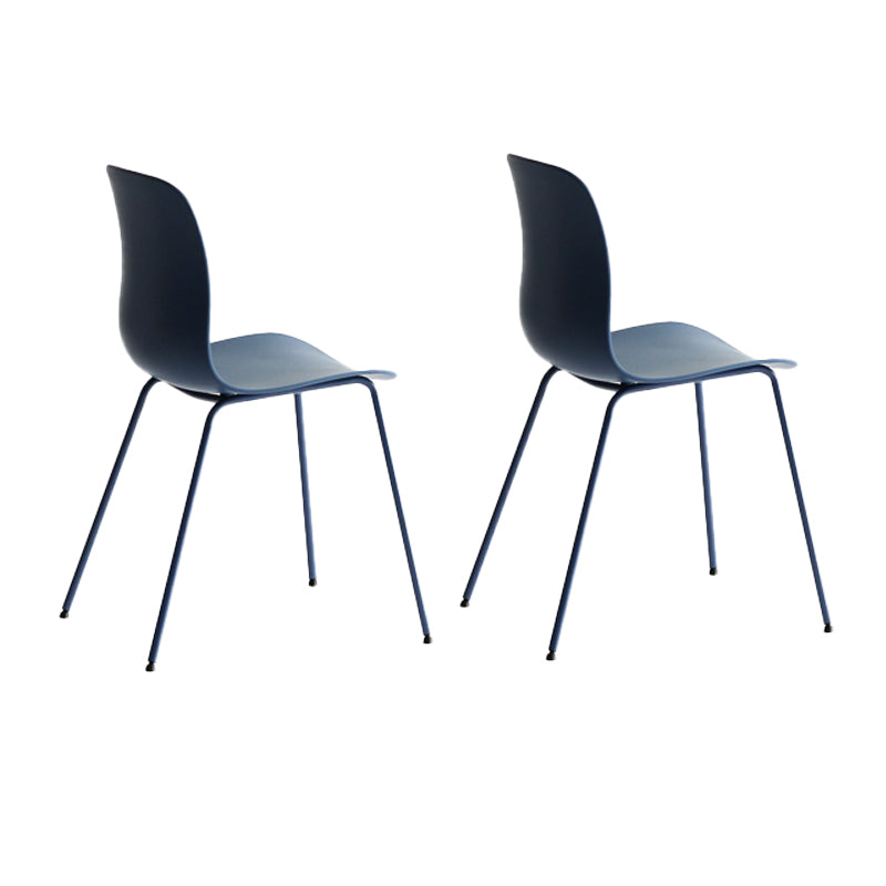 Industrial Coffee Shop Side Chair Matte Finish Solid Back Dining Chair