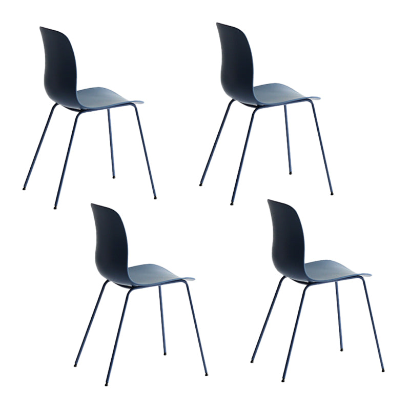 Silla lateral de cafetería industrial, acabado mate, parte trasera sólida, silla de comedor