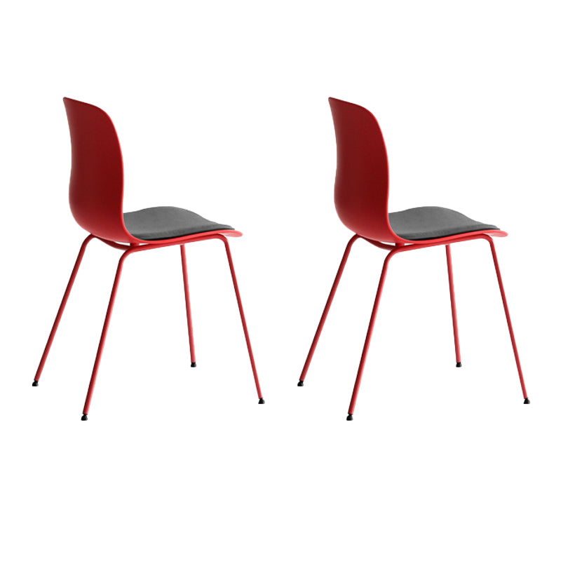 Silla lateral de cafetería industrial, acabado mate, parte trasera sólida, silla de comedor