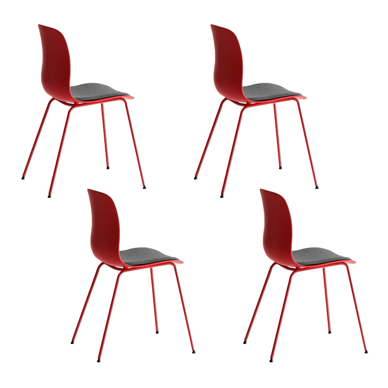 Silla lateral de cafetería industrial, acabado mate, parte trasera sólida, silla de comedor