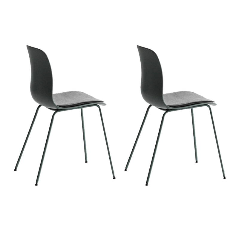 Silla lateral de cafetería industrial, acabado mate, parte trasera sólida, silla de comedor