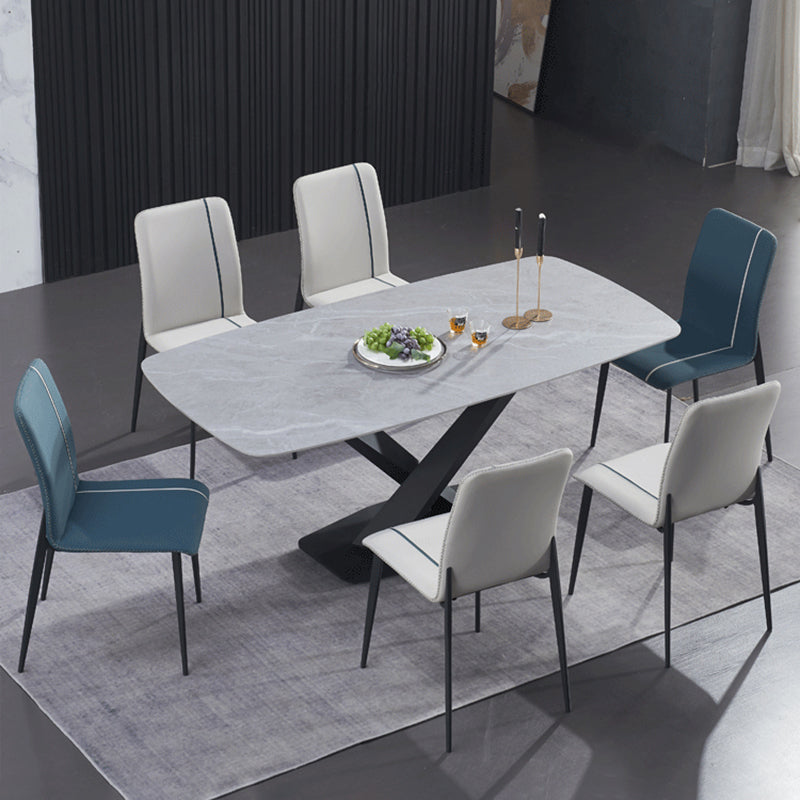 Silla Parsons de comedor de metal contemporáneo sin brazos para uso en restaurantes (juego de 2)
