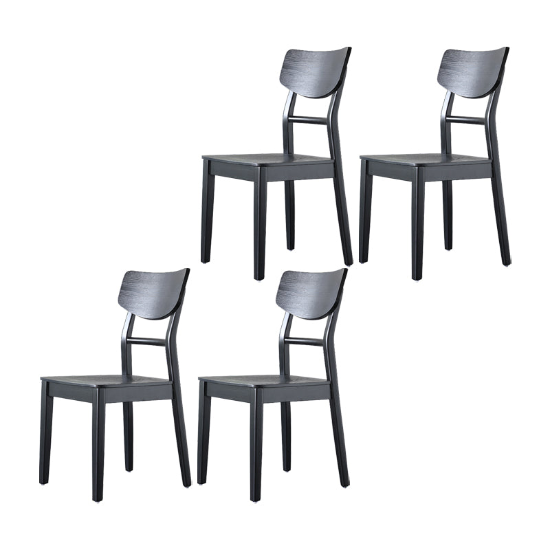 Industrial Home Wood Side Chair Ladder Back Dining Chair (Set of 4)