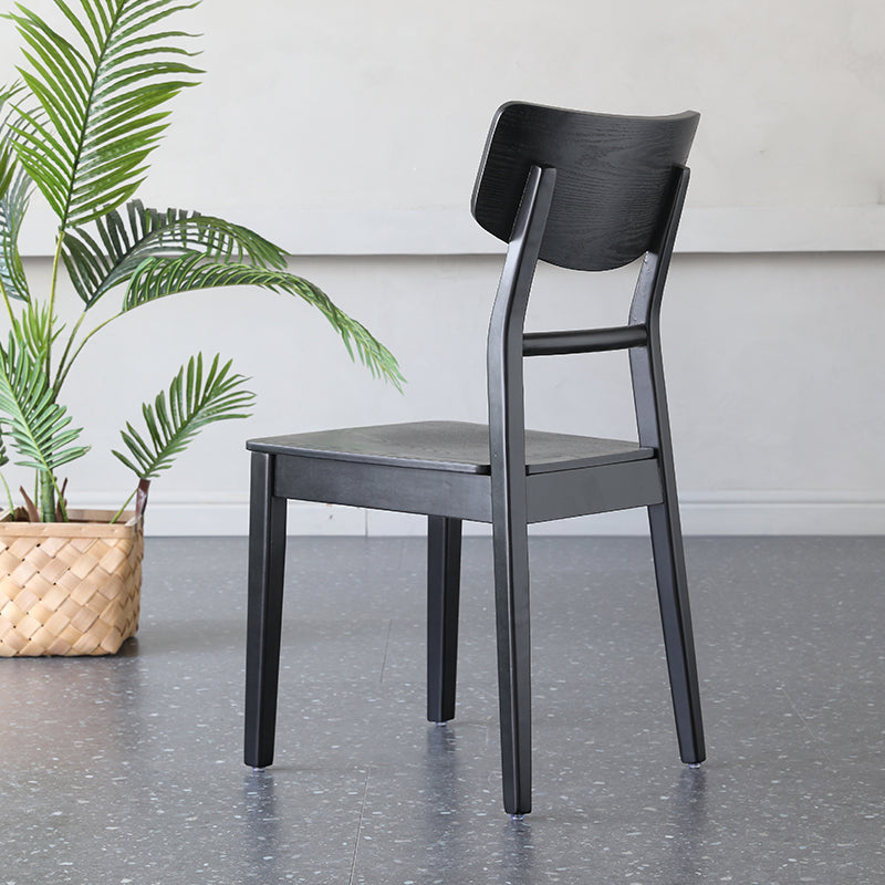 Silla auxiliar de madera para el hogar industrial, silla de comedor con respaldo de escalera (juego de 4)
