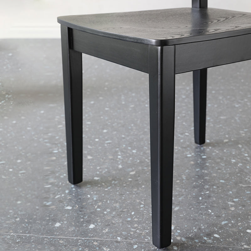 Silla auxiliar de madera para el hogar industrial, silla de comedor con respaldo de escalera (juego de 4)