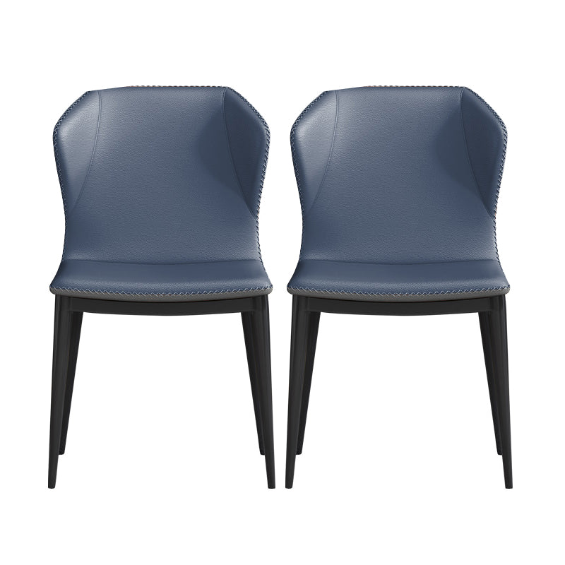 Modern Faux Leather Dining Chair Metal Dining Room Chairs for Home Use
