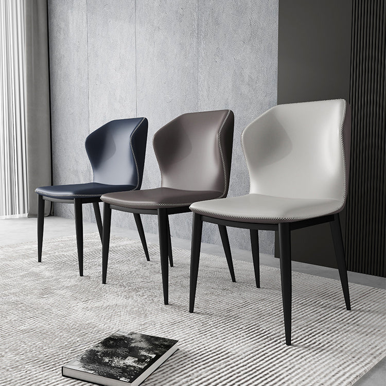 Sillas de comedor de metal industrial, silla lateral sin brazos para uso en restaurantes (juego de 2)