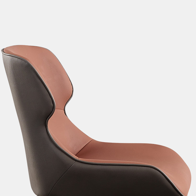 Sillón de interior contemporáneo con respaldo de alas, silla de comedor tapizada de metal (juego de 2)