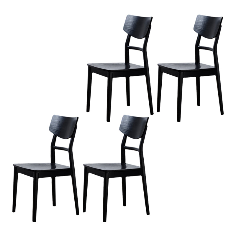 Industrial Restaurant Wood Side Chair Ladder Back Dining Chair (Set of 4)