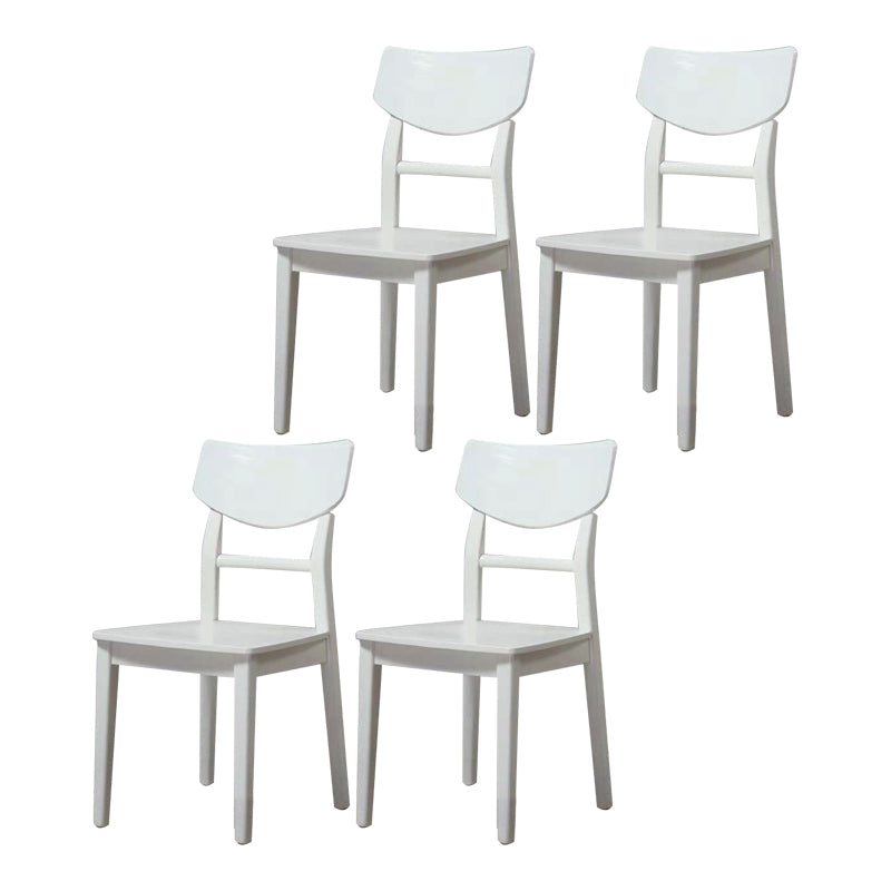 Industrial Restaurant Wood Side Chair Ladder Back Dining Chair (Set of 4)