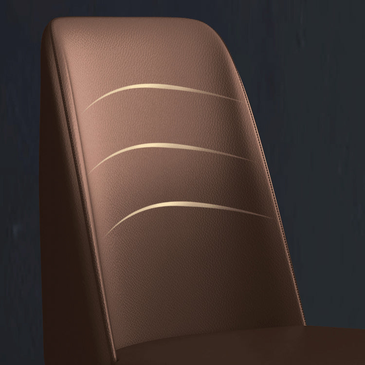 Home armless eetkamerstoel Dining zijstoelen met houten benen (set van 2)