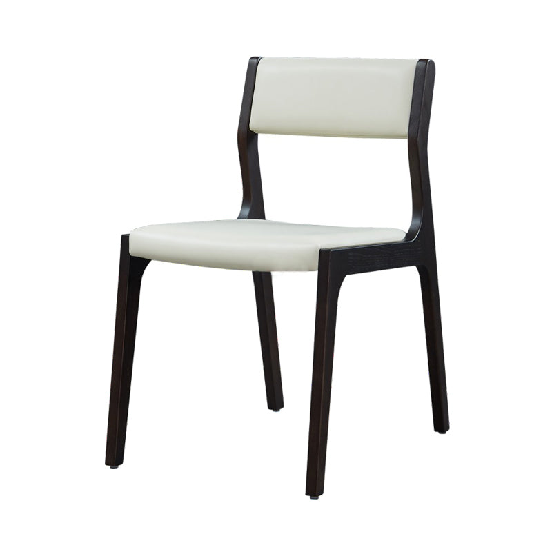 Industrial Wood Dining Chair Dining Room Armless Open Back Dining Side Chair