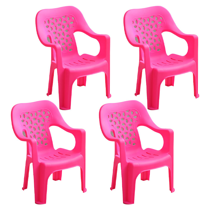 Modern Indoor Dining Armchair Home Stackable Plastic Dining Arm Chairs