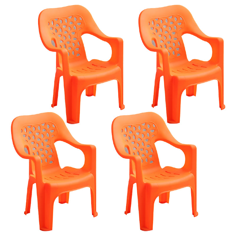 Sillón de comedor interior moderno, sillas de comedor de plástico apilables para el hogar