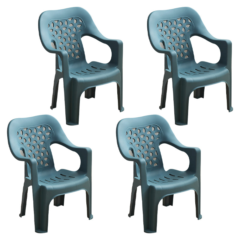 Sillón de comedor interior moderno, sillas de comedor de plástico apilables para el hogar