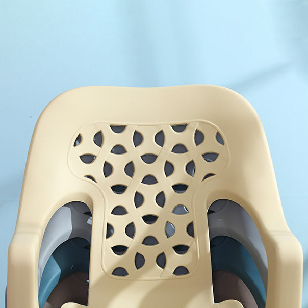 Sillón de comedor interior moderno, sillas de comedor apilables para el hogar de plástico