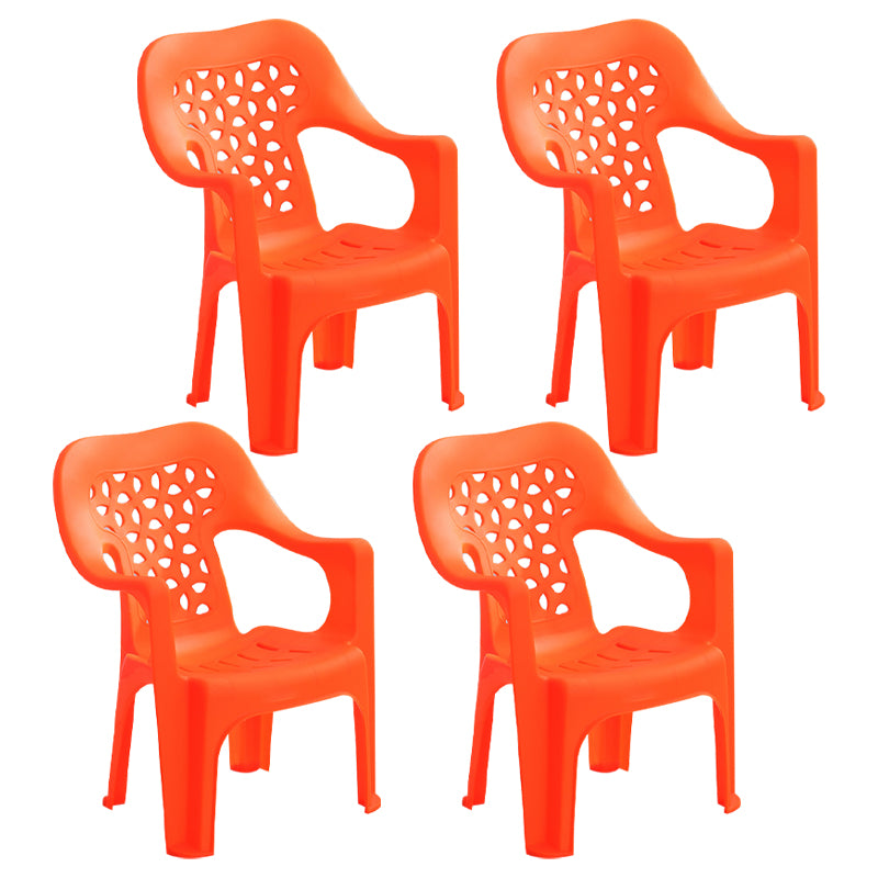 Modern Indoor Dining Armchair Plastic Home Stackable Dining Arm Chairs