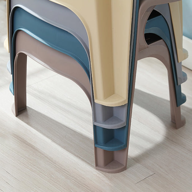 Sillón de comedor interior moderno, sillas de comedor apilables para el hogar de plástico