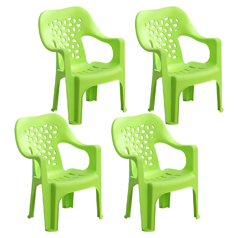 Modern Indoor Dining Armchair Plastic Home Stackable Dining Arm Chairs