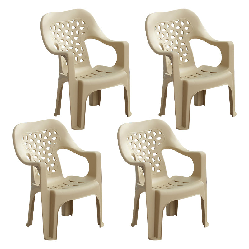 Sillón de comedor interior moderno, sillas de comedor apilables para el hogar de plástico