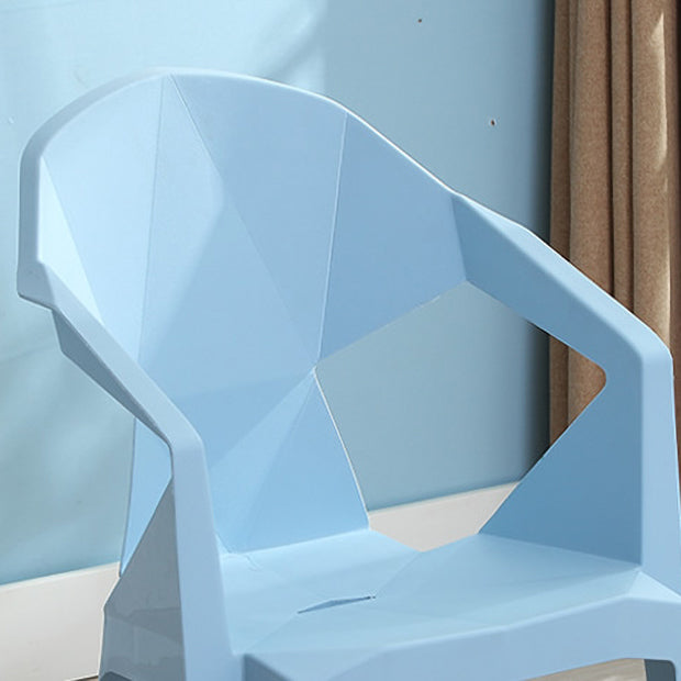 Sillón de comedor interior moderno, sillas de comedor de plástico caseras apilables