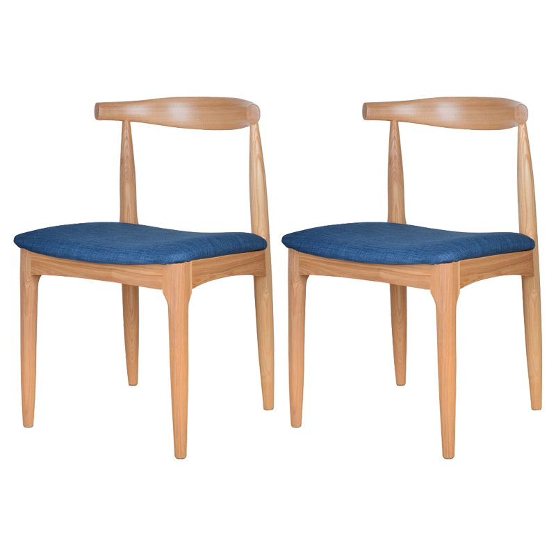 Scandinavian Open Back Side Chair Matte Finish Upholstered Dining Chair
