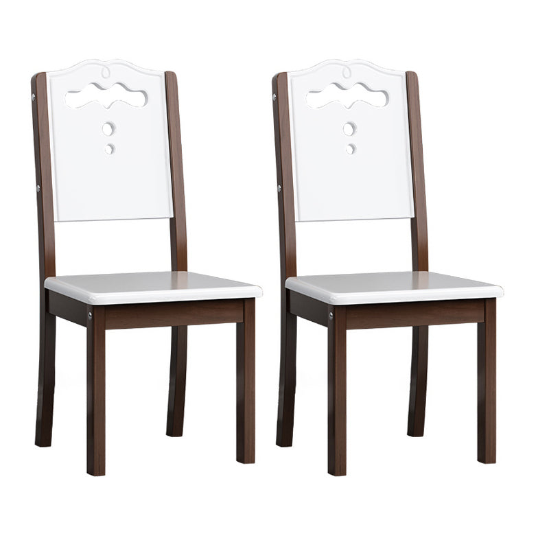 Zeitgenössischer Holz Dining Armless Stuhl Open Back Side Stuhl für den Heimgebrauch
