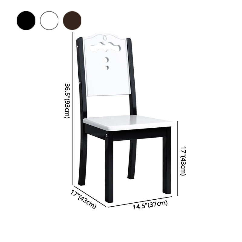 Zeitgenössischer Holz Dining Armless Stuhl Open Back Side Stuhl für den Heimgebrauch