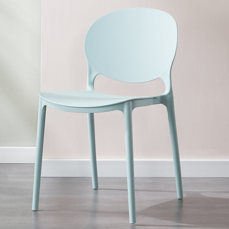 Scandinavische keuken Open achterkant Matte afwerking Plastic eetkamerstoel