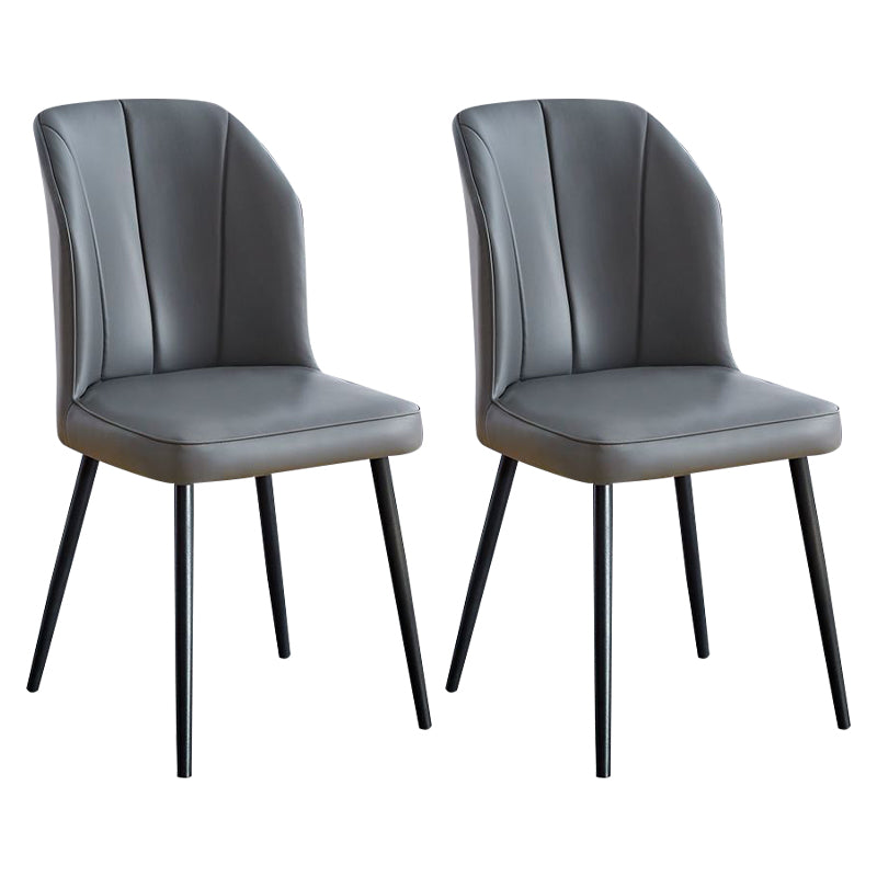 Contemporary Metal Dining Room Chair Wingback Armless Chair for Restaurant Use
