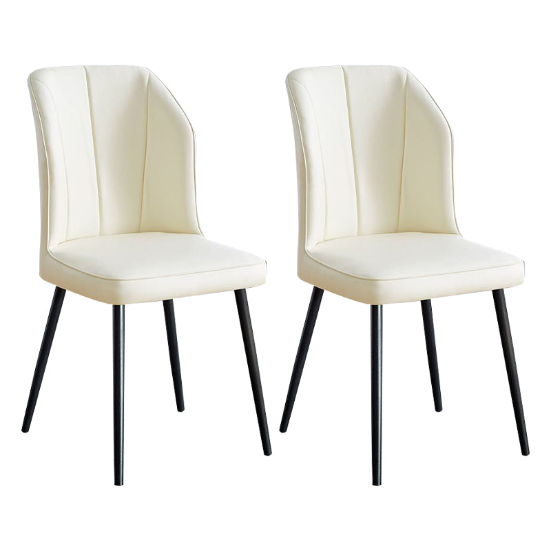 Silla contemporánea del comedor del metal Silla sin brazos Wingback para el uso del restaurante