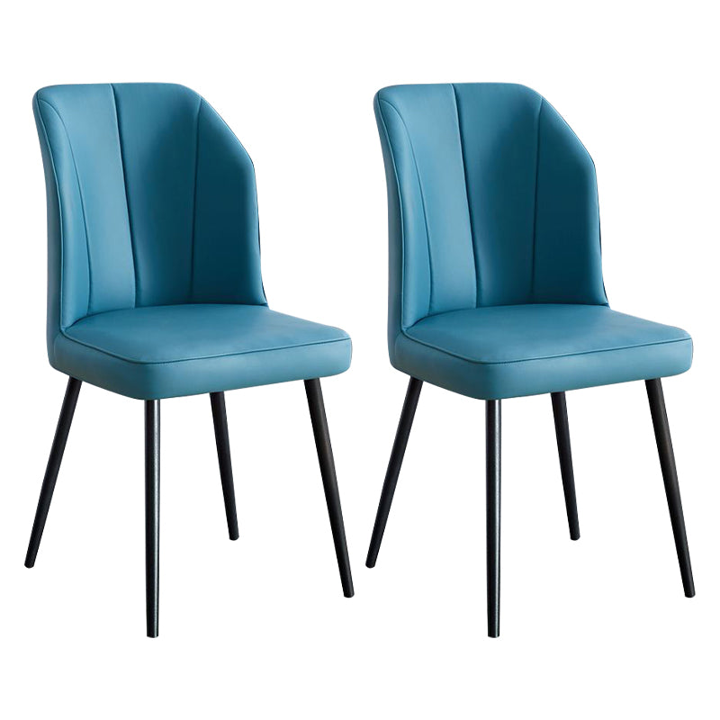 Silla contemporánea del comedor del metal Silla sin brazos Wingback para el uso del restaurante