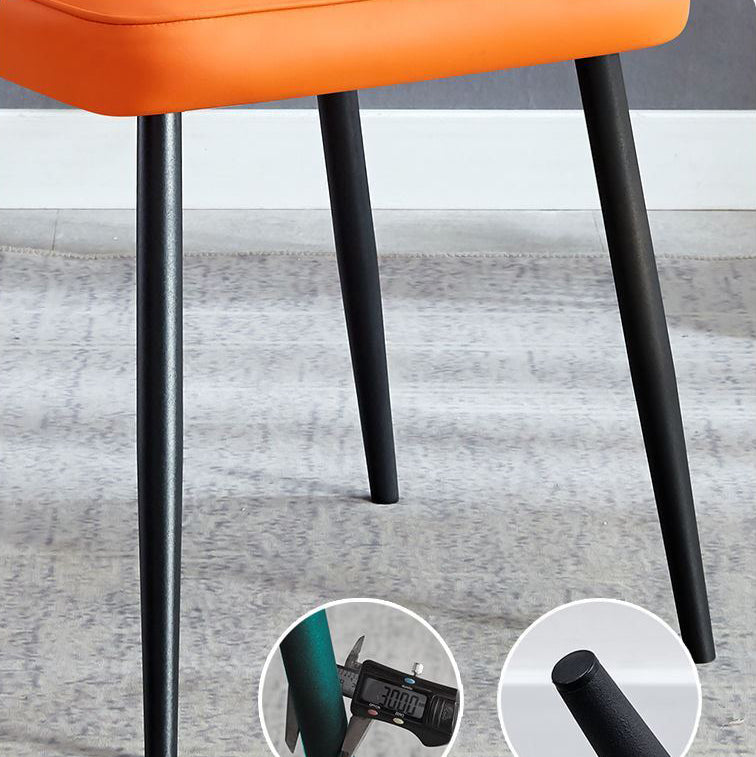 Silla contemporánea del comedor del metal Silla sin brazos Wingback para el uso del restaurante