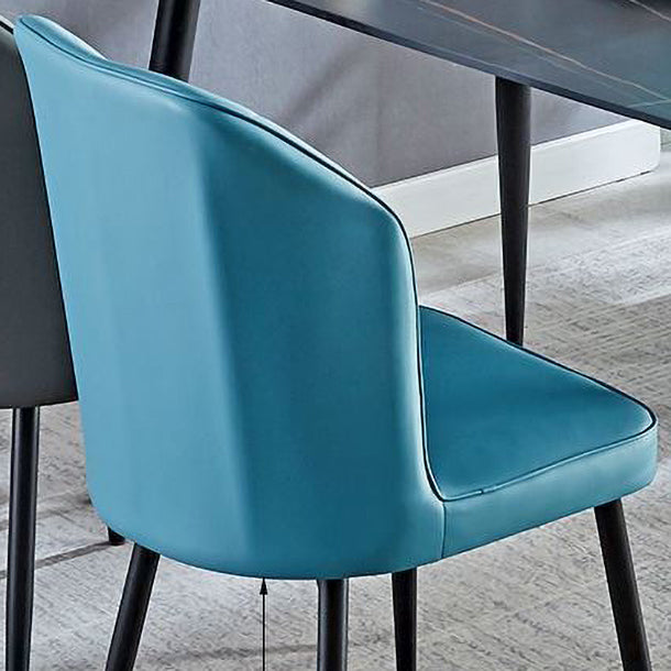 Silla contemporánea del comedor del metal Silla sin brazos Wingback para el uso del restaurante