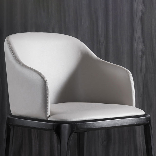 Silla de comedor de madera moderna, sillas de comedor de cuero sintético para uso doméstico