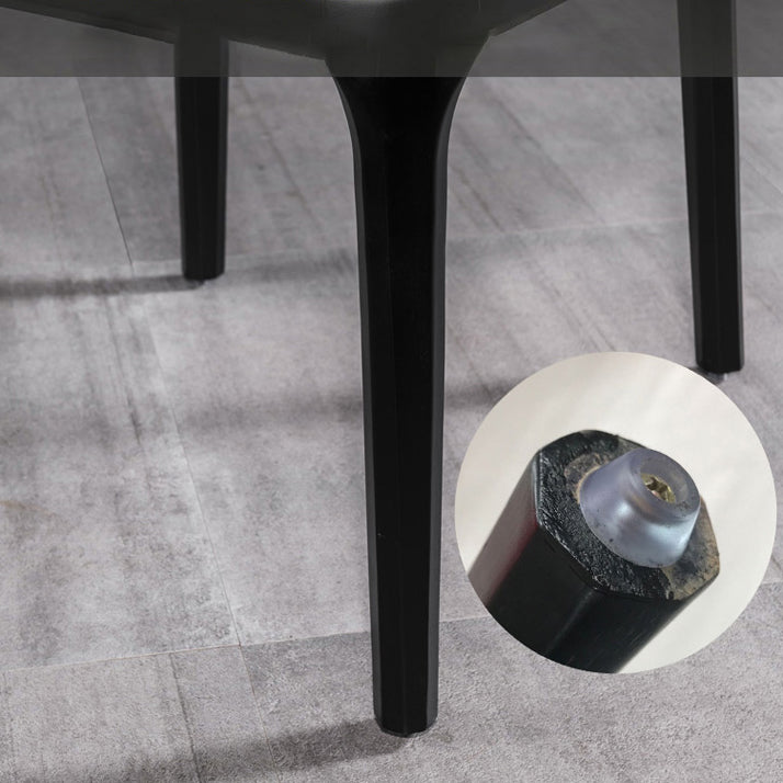 Silla de comedor de madera moderna, sillas de comedor de cuero sintético para uso doméstico