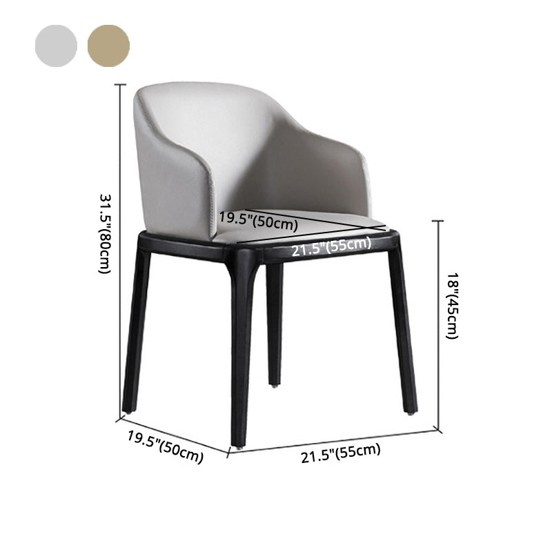 Silla de comedor de madera moderna, sillas de comedor de cuero sintético para uso doméstico